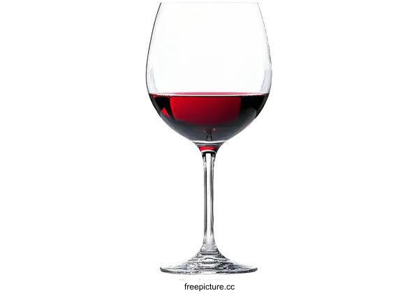 [Transparent Background PNG]Red Wine Glass with Blurry Wine Bottles Background