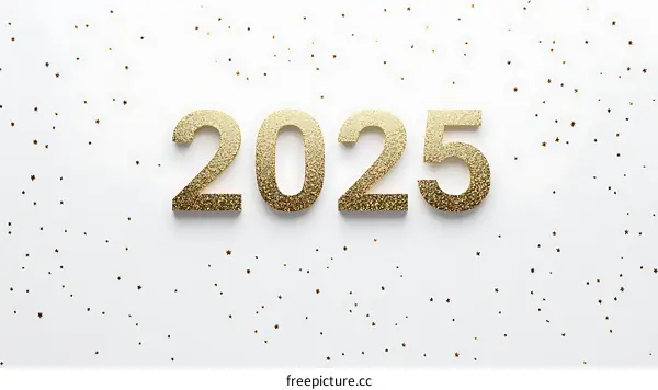 Golden 2025 New Year Celebration