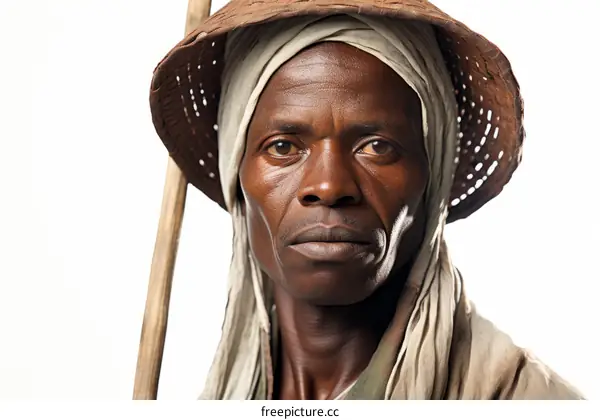 Portrait of a man wearing a traditional hat