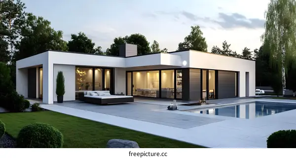 Modern Minimalist House Design With Pool