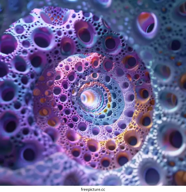 Mesmerizing 3D Illustration of a Coral Reef Structure