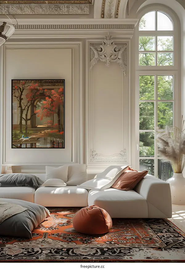 A painting in the living room