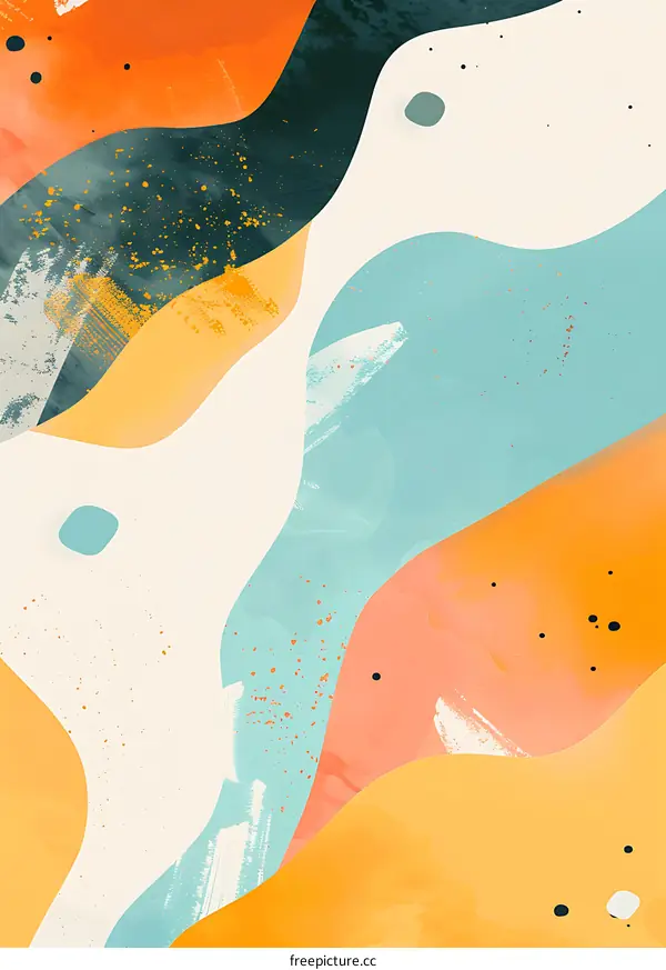 Abstract Colorful Art Painting Background Design