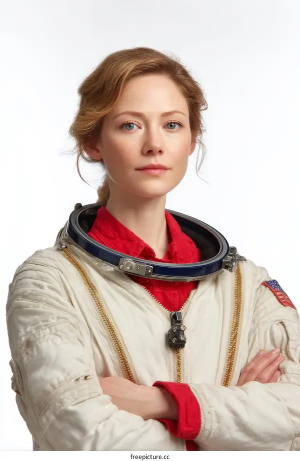 Female Astronaut Portrait in a Space Suit