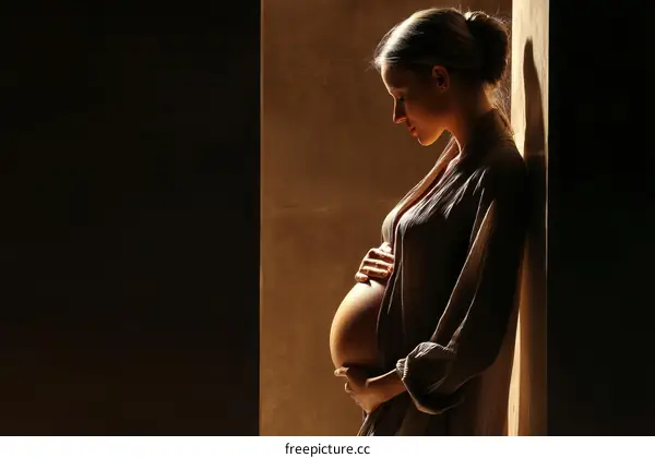 Pregnant Woman in Profile