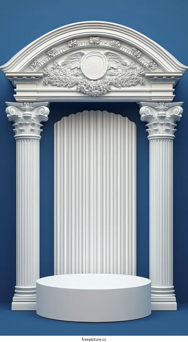 Classic Architectural Archway with Pedestal