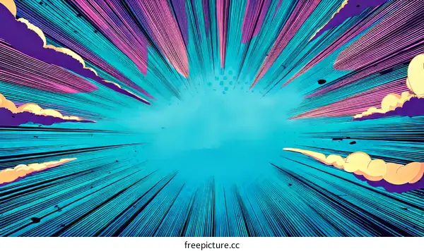 Colorful Comic Book Style Speed Background