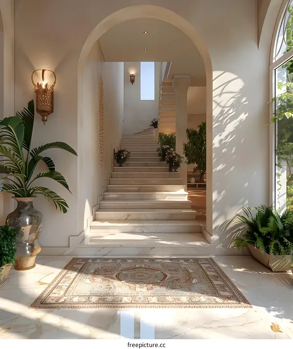 Staircase in a luxury house