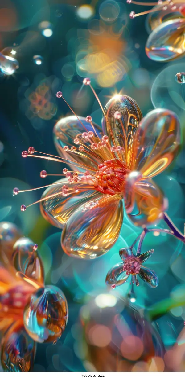 Abstract Colorful Floral Illustration