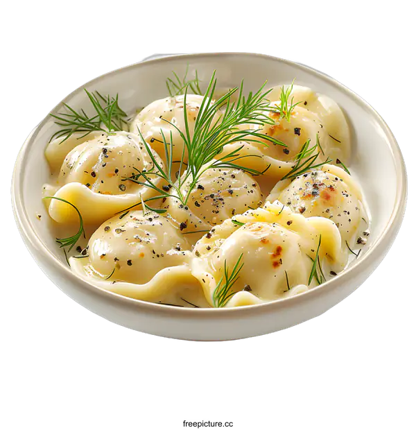 [Transparent Background PNG]dumplings in bowl