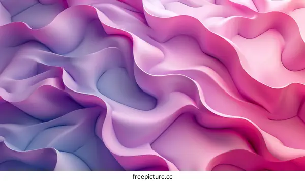 Colorful 3D rendering of a wavy surface