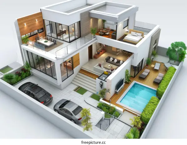 Modern House Design with Swimming Pool