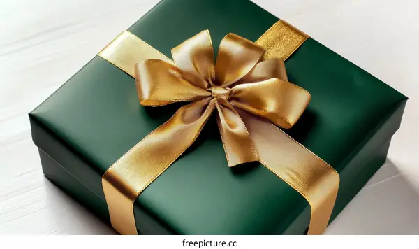 Gift Box with Golden Ribbon