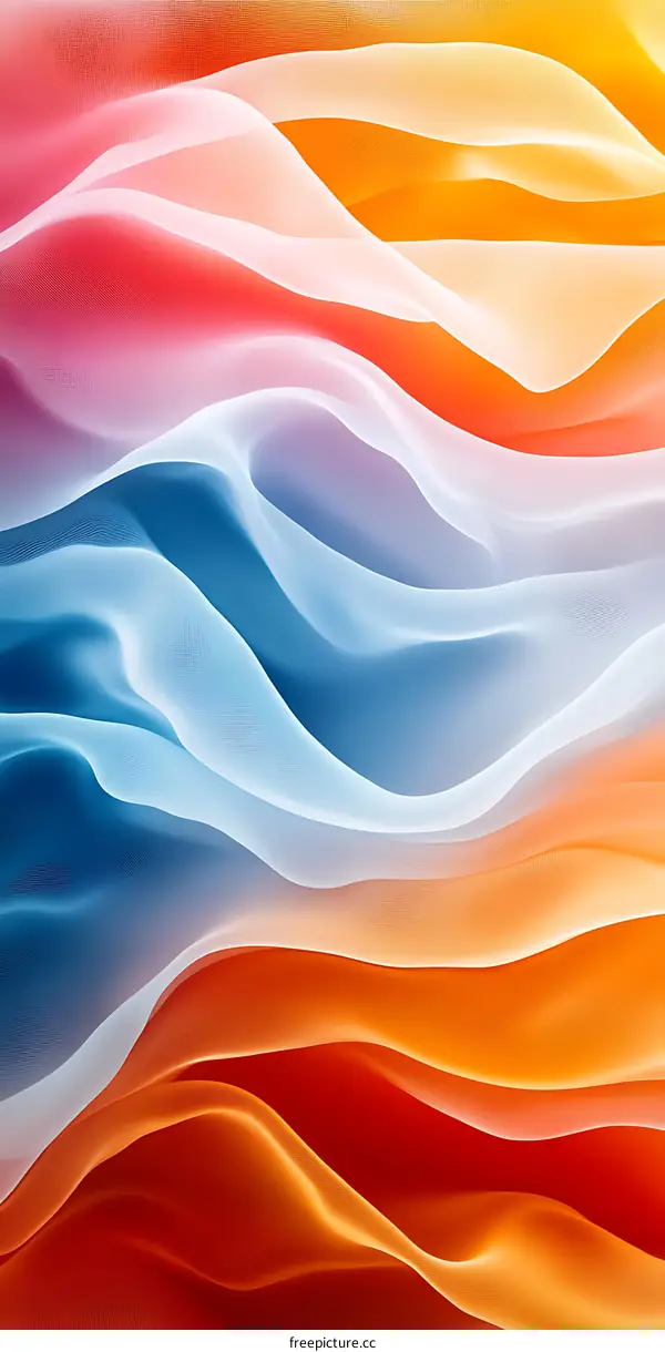 Abstract Colorful Wavy Lines Background