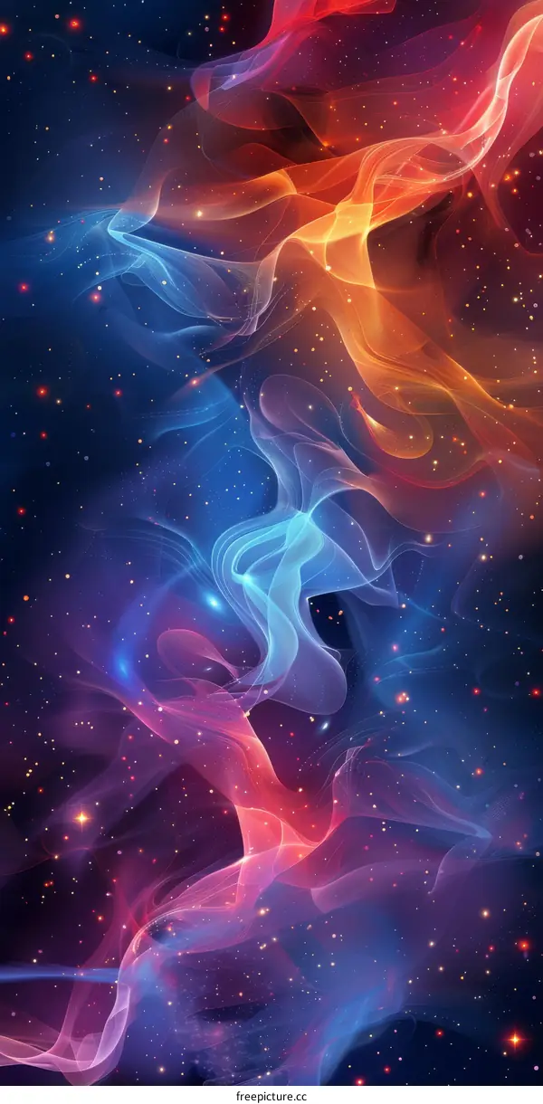 Cosmic Canvas: Vibrant Nebula