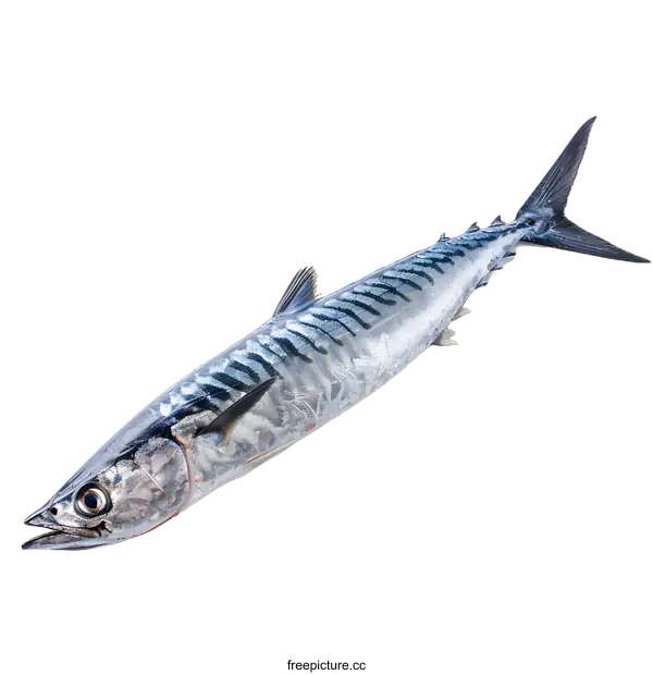 [Transparent Background PNG]Fresh Raw Mackerel Fish on White Background