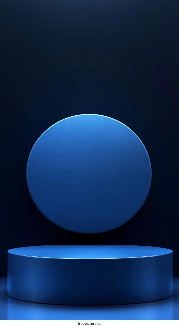 Dark Blue Geometric Display Platform