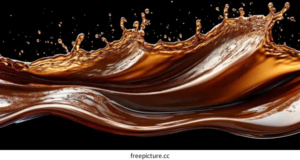 Delicious Chocolate Liquid Splashing
