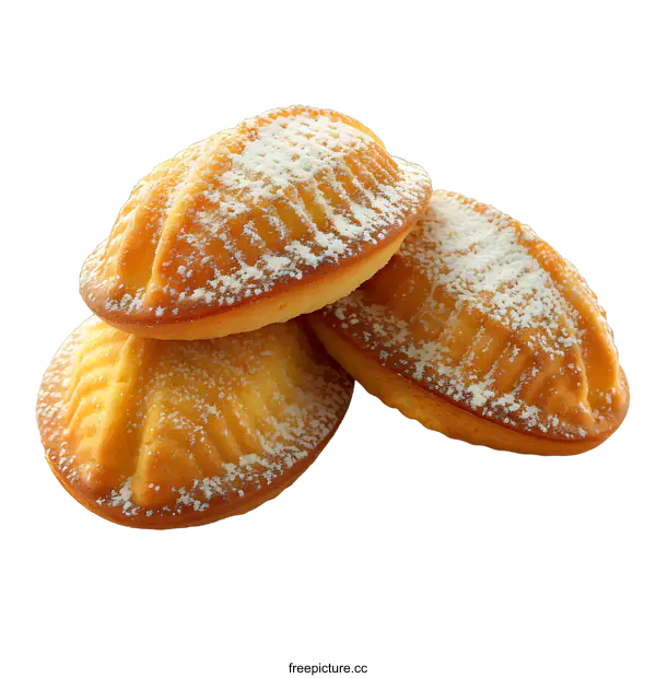 [Transparent Background PNG]Three French Madeleines