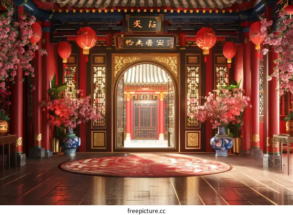 Elegant Chinese Palace Interior Design
