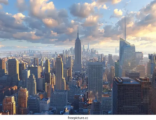 Iconic New York City Skyline with the Empire State Building