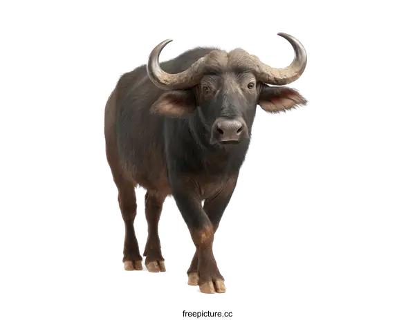 [Transparent Background PNG]African Buffalo in Studio Setting