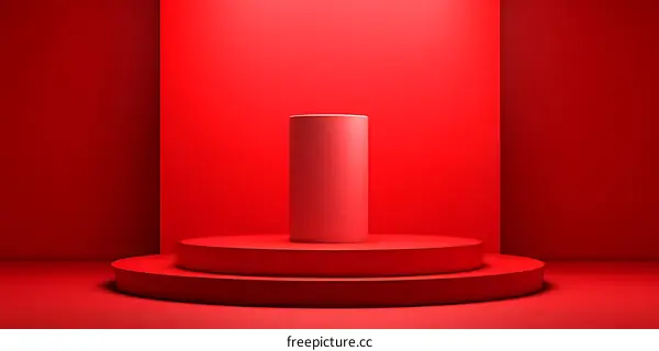 Red Minimalist Product Display Platform