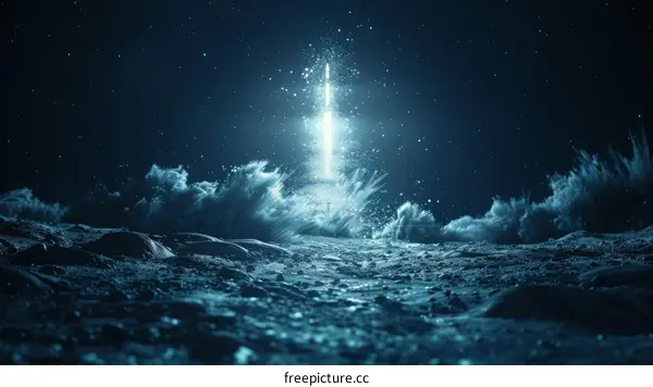 Mystical Ocean Light Beam