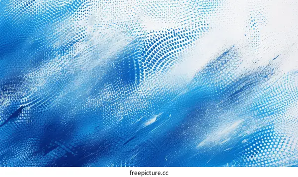 Blue and white abstract painting