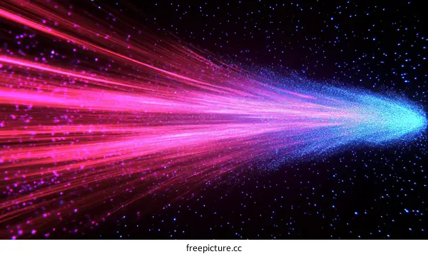 Abstract Colorful Cosmic Light Trails