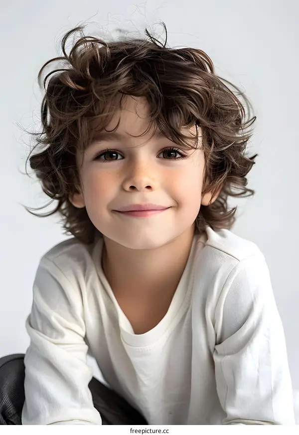 Portrait of a Young Boy Smiling