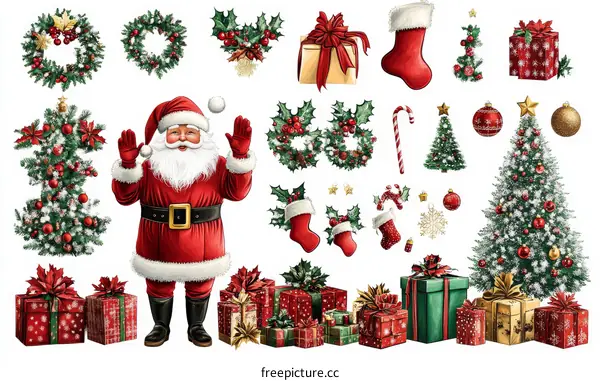 Christmas Decorations with Santa Claus