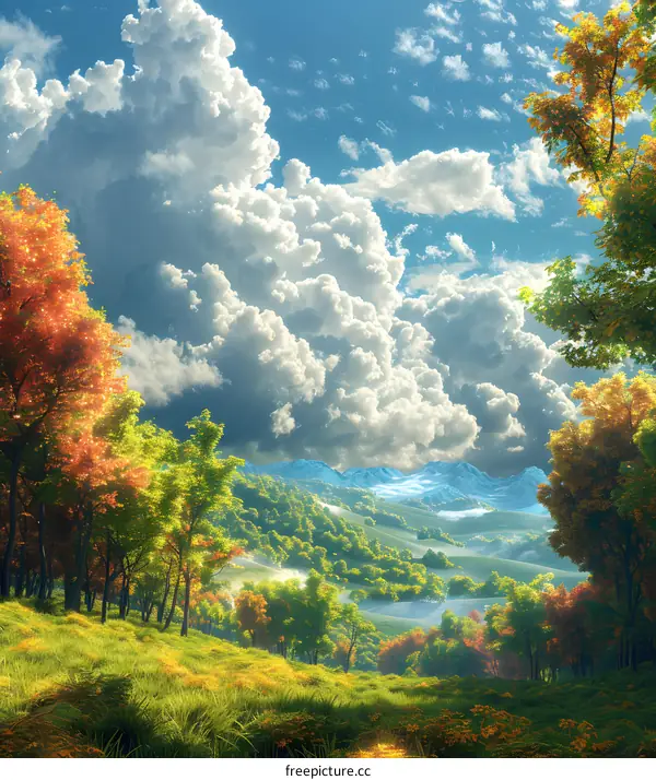 The beauty of autumn forest