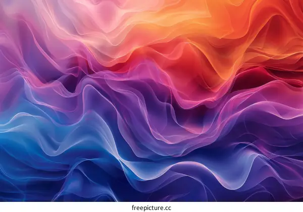 Colorful Waves Flowing with Vibrant Energy