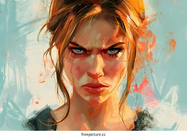 portrait of a determined young woman