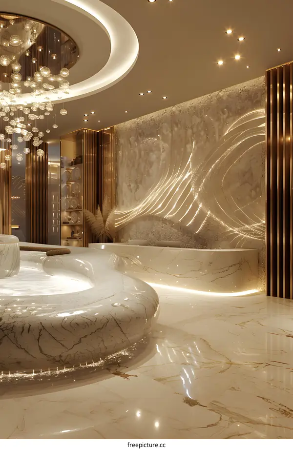 Luxury hotel lobby interior design
