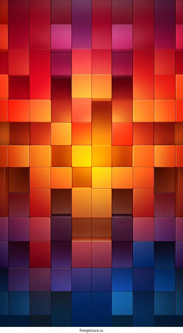 Colorful 3D Illustration of a Sunset Over the Ocean