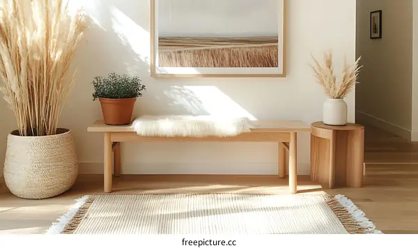 Minimalist Entryway Decor with Natural Elements