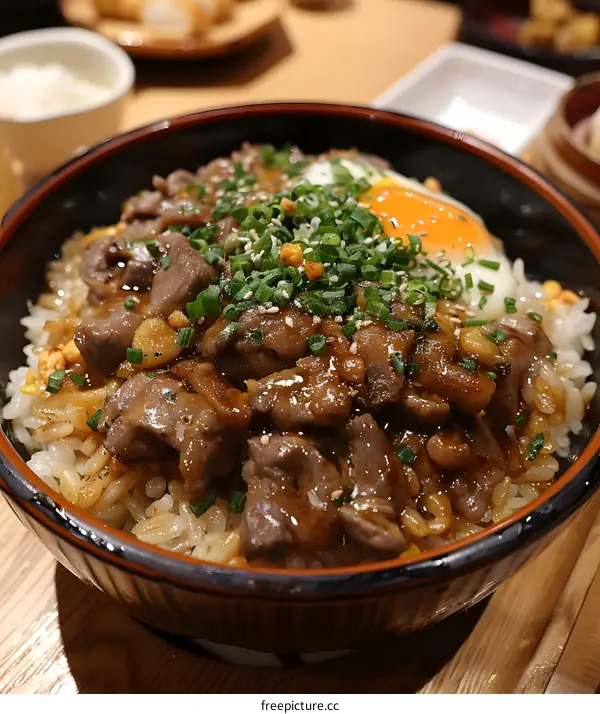 A delicious bowl of gyudon