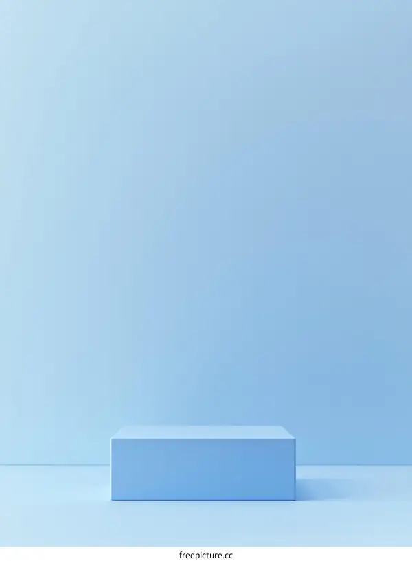 Light Blue Minimalist Geometric Platform Display