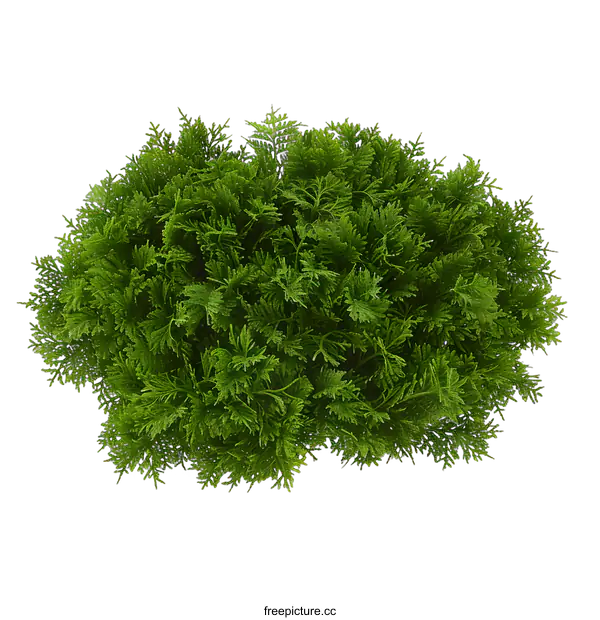 [Transparent Background PNG]Green Bush Top View Isolated on White Background
