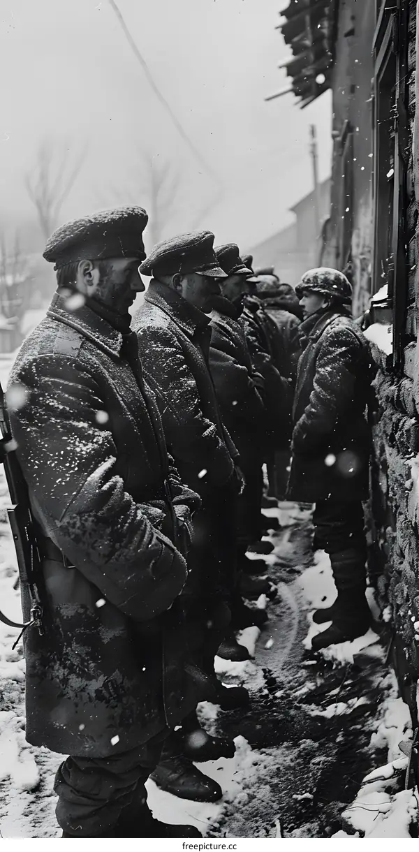 world war ii german soldiers in snow