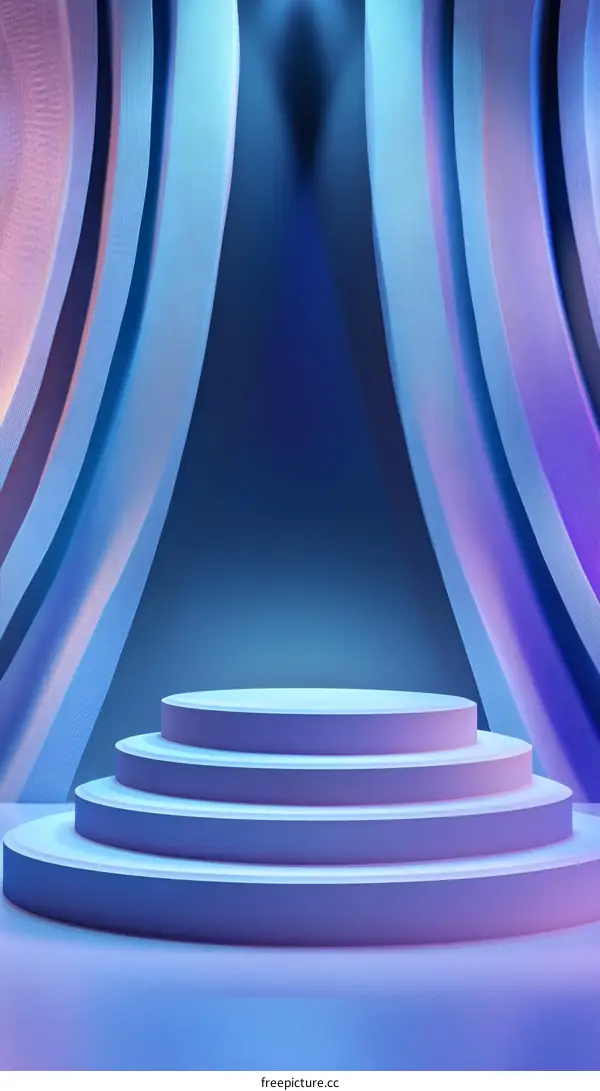 Modern Abstract Stage Platform Illustration