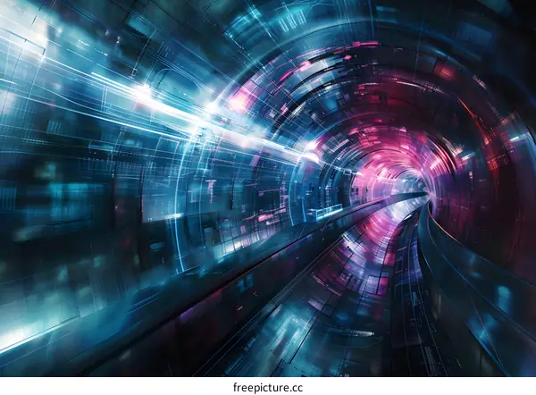 Abstract Digital Tunnel Background