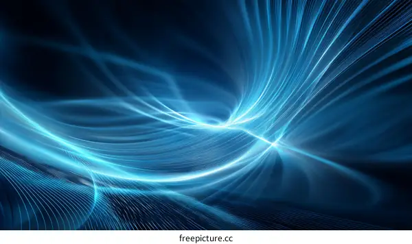 Abstract Blue Light Lines Design