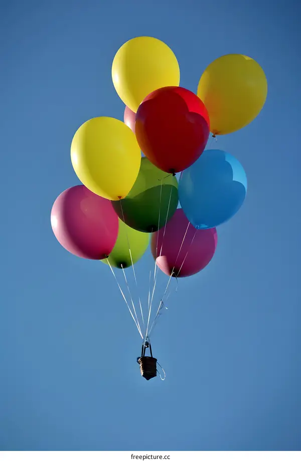 Colorful Balloons Floating in the Sky
