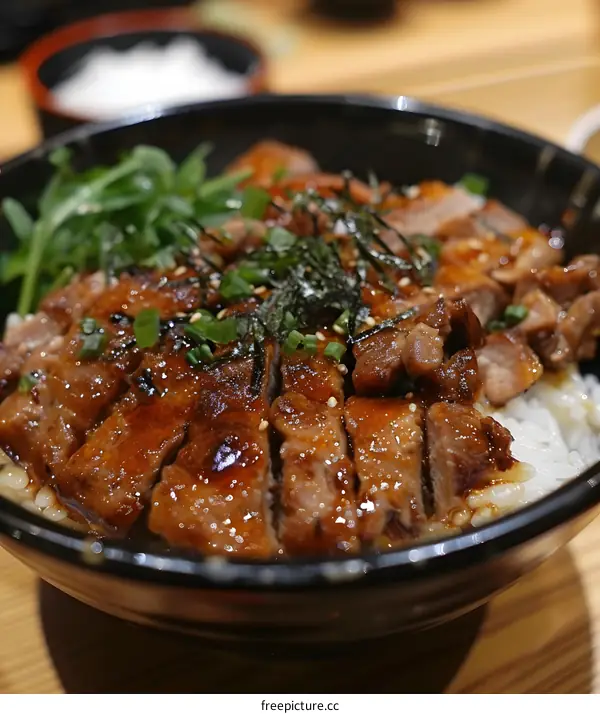 A delicious bowl of Japanese beef rice