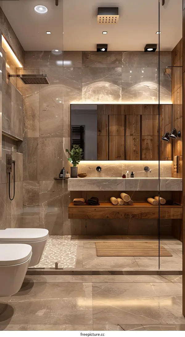 Modern Bathroom Interior Design with Luxurious Finishes