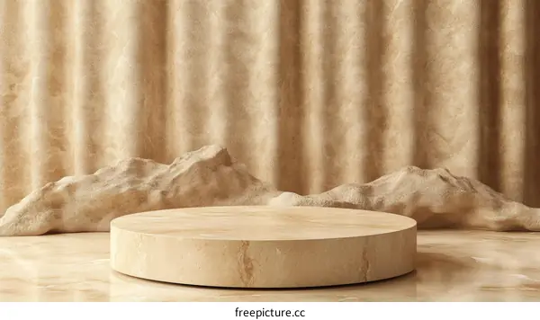 Beige Minimalist Product Display Stand