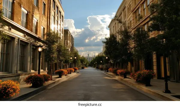 Charming Street Scene with Classic Buildings